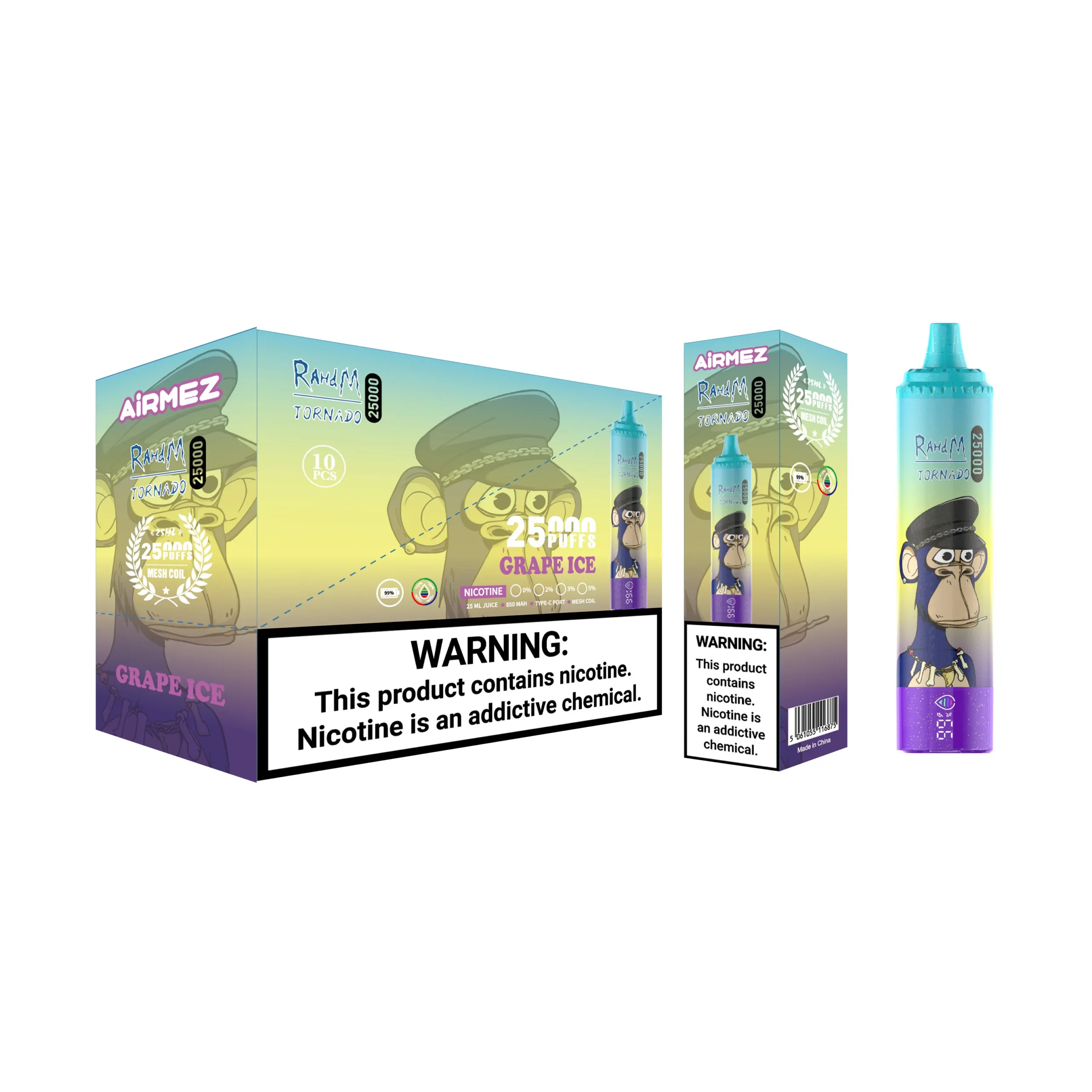 airmez tornado 25000 jednorazowy e papieros 2% – 25000 puffs | mesh coil | regulowany przepływ powietrza