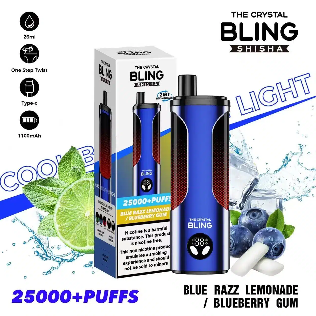 Crystal Blind 25000 Puffs – elegancki design
