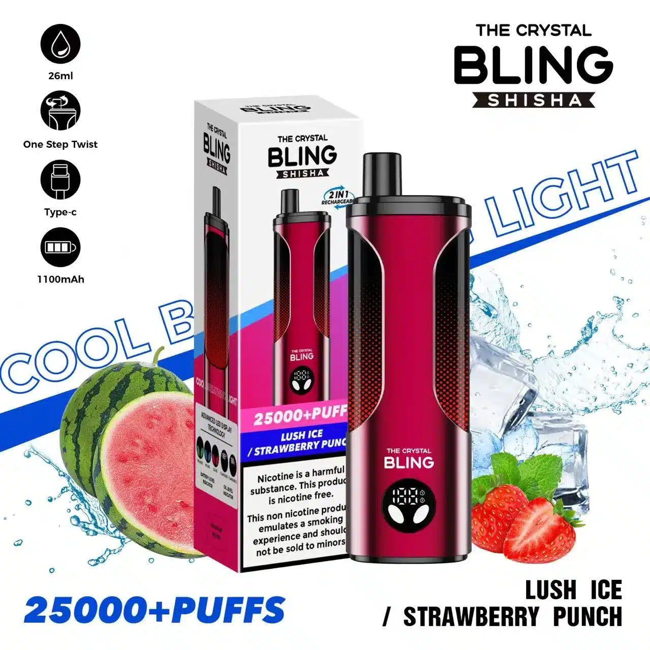 Paleta smaków Crystal Blind 25000 Puffs