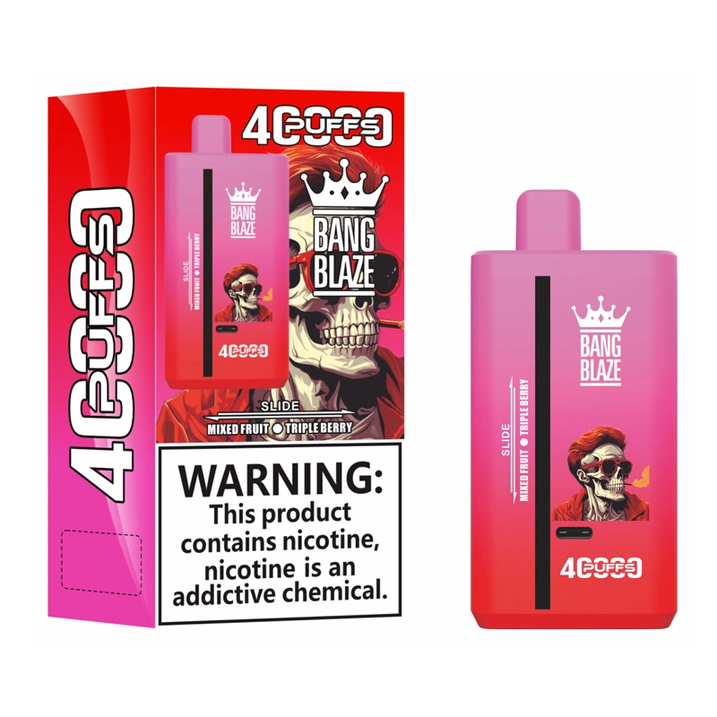 Zbliżenie na Smart LED Ekran e-papierosa Bang Blaze 40000 Puffs DUAL SMAK.