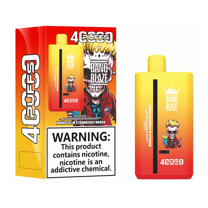 Grafika prezentująca różne warianty kolorystyczne Bang Blaze 40000 Puffs DUAL SMAK.