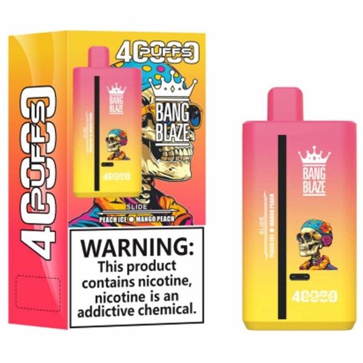 E-papieros Bang Blaze 40000 Puffs DUAL SMAK na jednokolorowym tle.