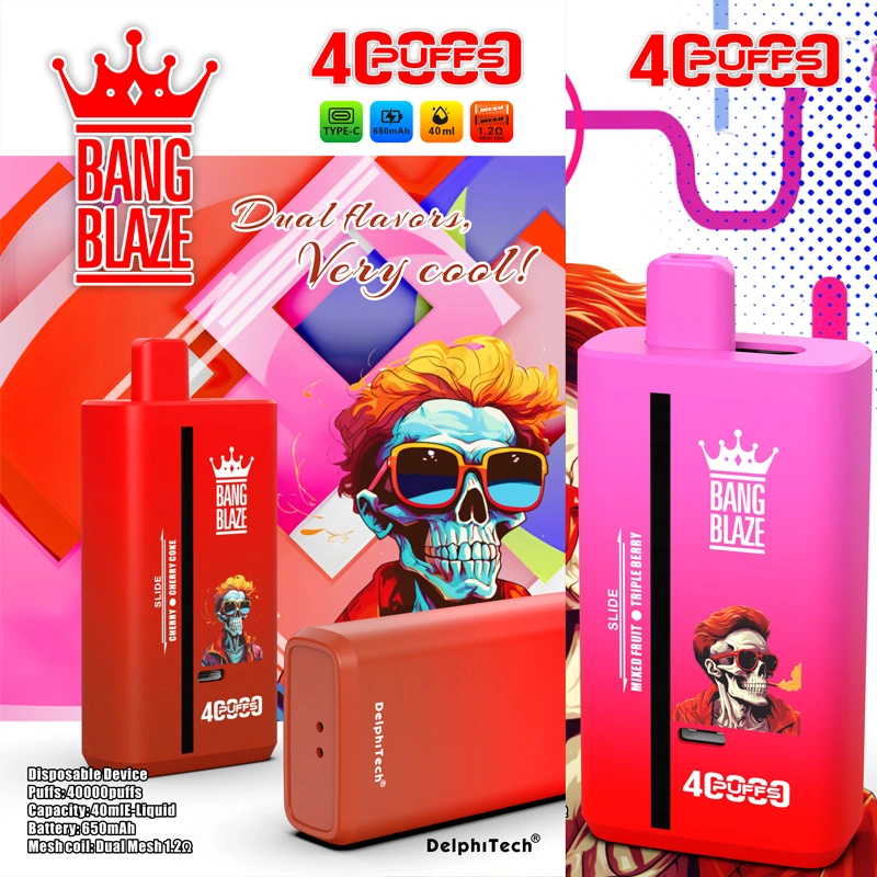Bang Blaze 40000 Puffs DUAL SMAK w dłoni, pokazujący jego ergonomię.