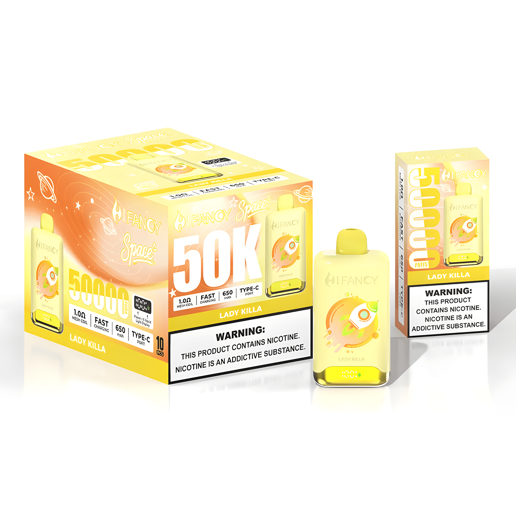 HIFANCY SPACE 50000 PUFFS – grafika kosmiczna