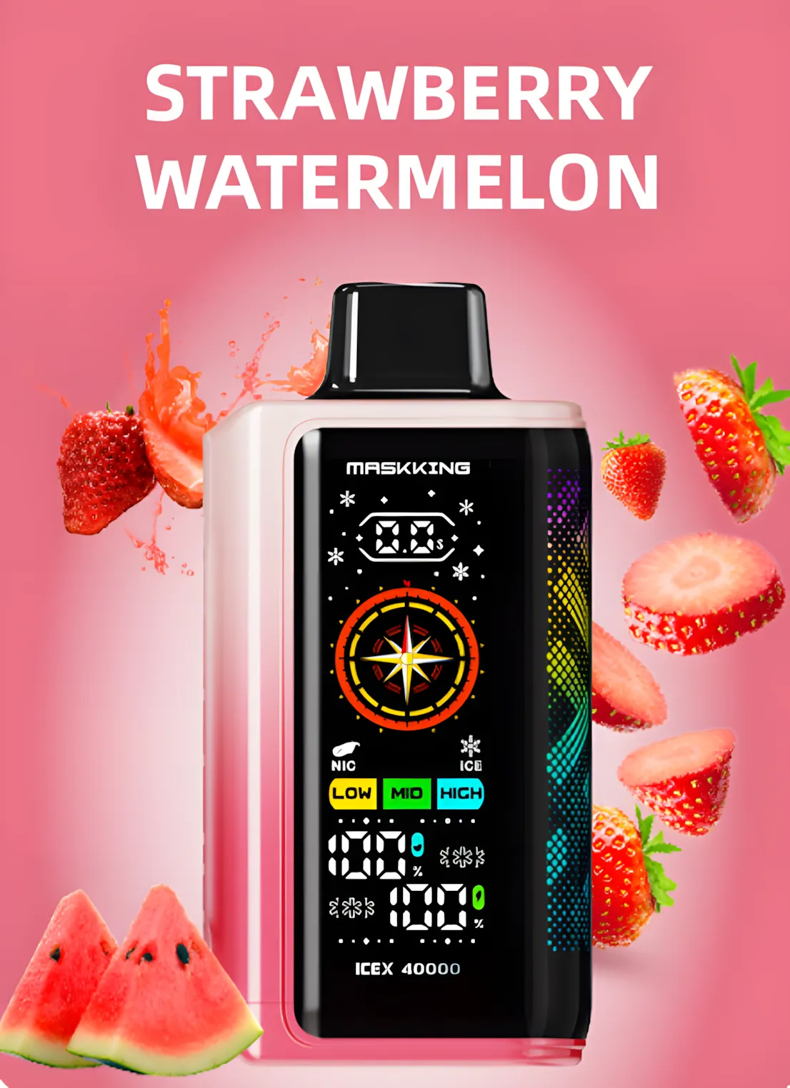 jednorazowy e papieros maskking icex 40000 3 poziomy mocy ice & nic