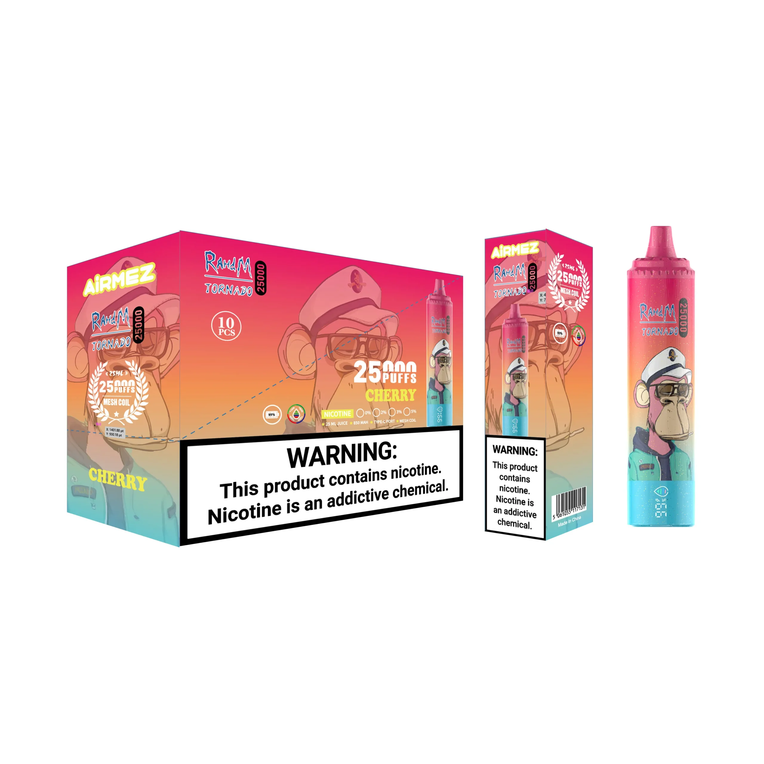 airmez tornado 25000 jednorazowy e papieros 2% – 25000 puffs | mesh coil | regulowany przepływ powietrza